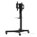 Mobile Motorized TV Lift Floor Stands Rolling TV Carts With Wheels Shelves